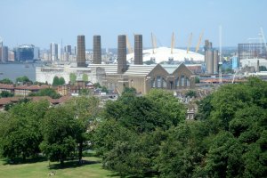 Greenwich's semi-industrial, semi-touristic skyline